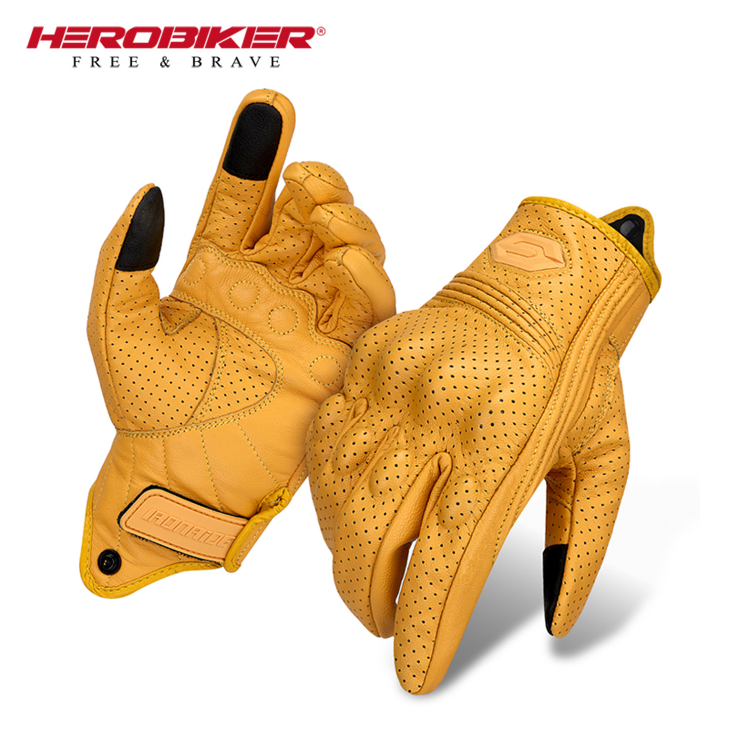 Nuevos guantes transfronterizos de motocicleta de cuero transpirables anti-caídas y resistentes al desgaste al aire libre guantes de motocicleta de carreras