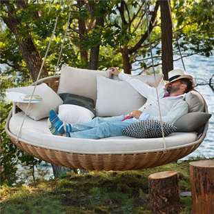 Outdoor Leisure Rattan Swing Courtyard Bird's Nest Hanging Chair Landscape Hanging Basket Balcony Internet Celebrant Household Hammock Indoor Cradle