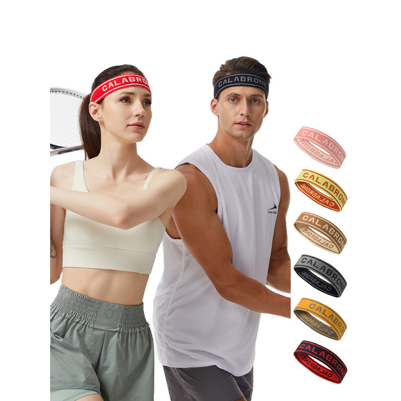 Letter Sports Headband New Style Headband for Men Running Fitness Sweatband Face Washing Hairband Knitted Headscarf Headband