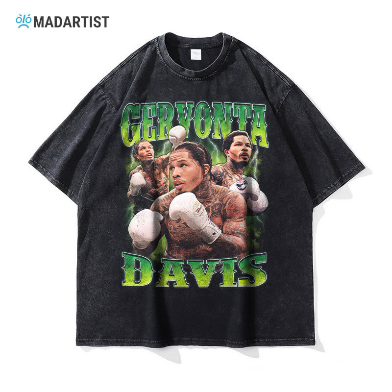 Madartist Tank Davis T-Shirt Washed and Distressed Street Retro Boxer Printed Short-Sleeved Trendy Brand Men's Clothing Madartist Tank Davis T-Shirt Washed and Distressed Street Retro Boxer Printed Short-Sleeved Trendy Brand Men's Clothing