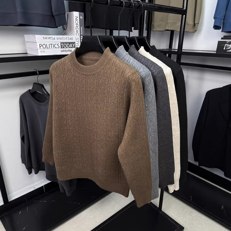 2025 New Jacquard Crew Neck Knit Sweater for Men, Winter Knit Sweater, Men's Pullover Sweater, Fashionable Same Style 2025 New Jacquard Crew Neck Knit Sweater for Men, Winter Knit Sweater, Men's Pullover Sweater, Fashionable Same Style