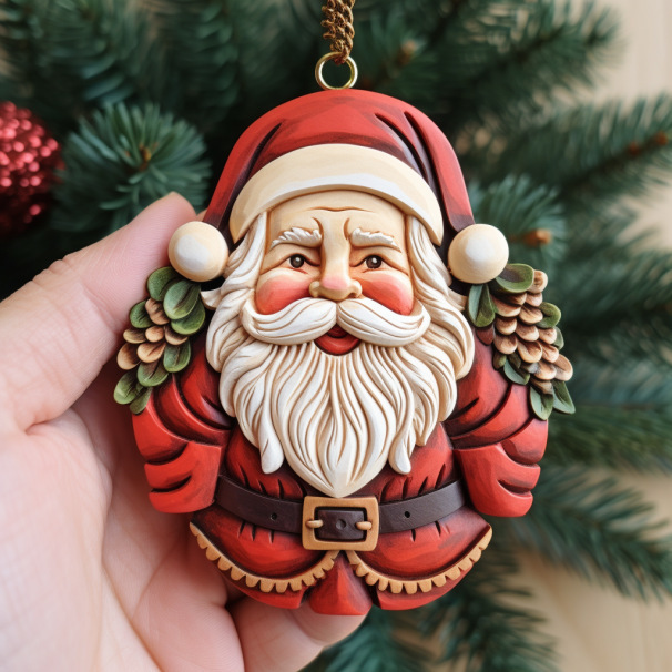国境を越えた新しいクリスマス装飾品クリスマスツリーストラップ樹脂工芸品サンタクロースストラップ装飾|undefined