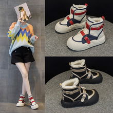 772爆款真皮真毛女鞋2025年冬款松糕厚底内增高雪地靴真皮真毛