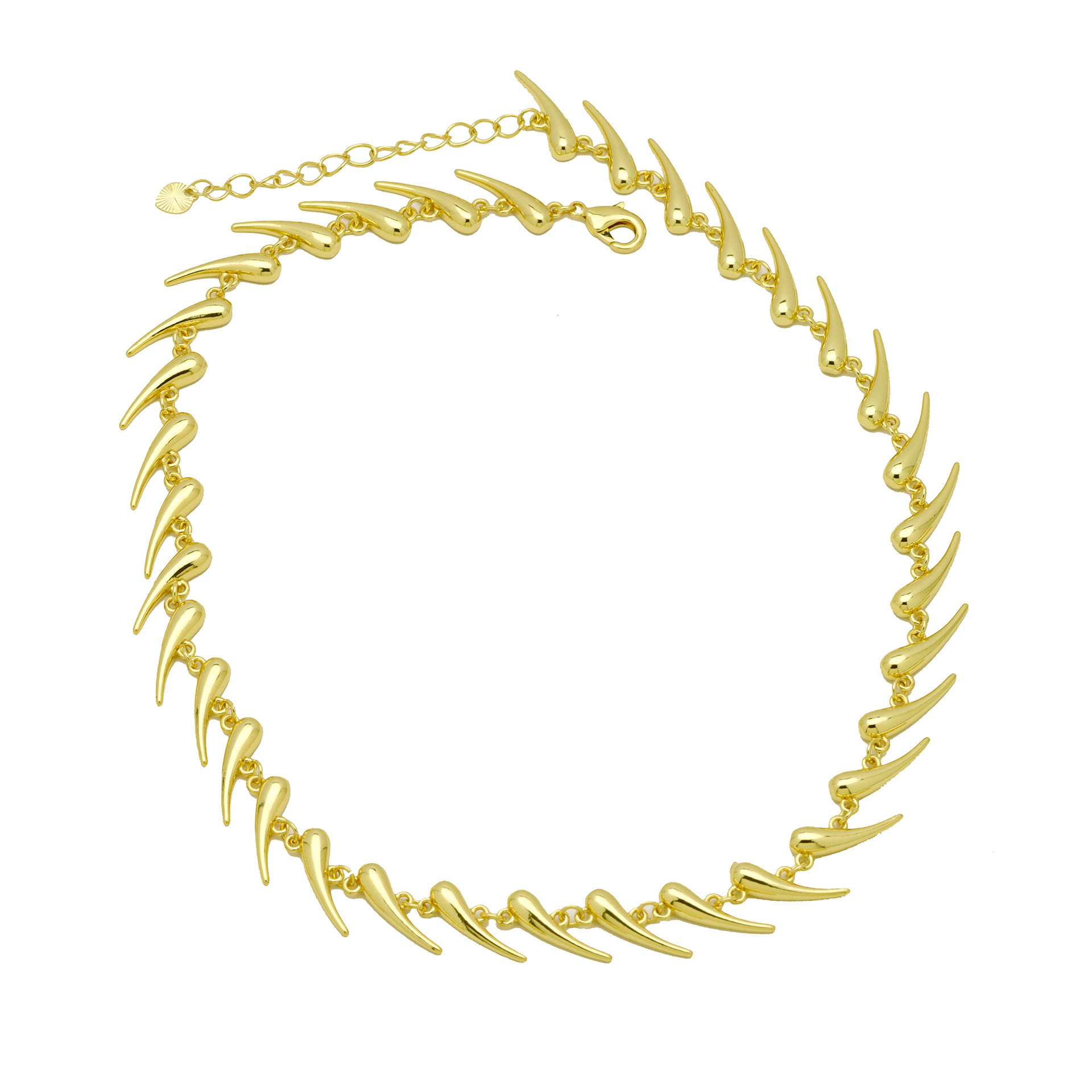 Cuban Link Chain Curb Chain Chain Type Wholesale Jewelry Exaggerated Heart Shape Copper Mixed Metal Necklace