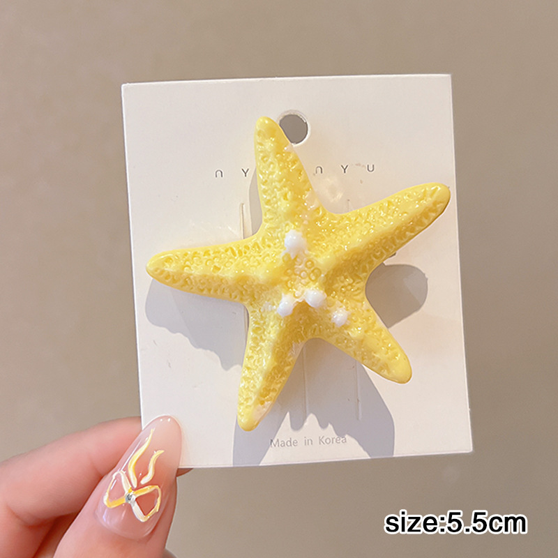 3 # 불가사리 머리핀 [노란색] 약 5.5cm