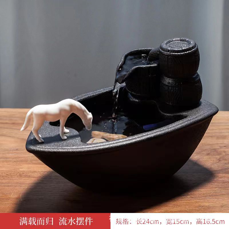 Creative Water Fish Tank High Mountain Water Home Humidifier Desktop Living Room Cat Water Dispenser Water View Fish Tank Ornaments
