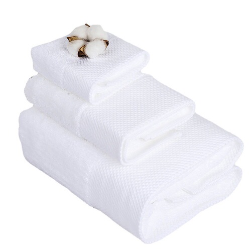 Hotel towel wholesale factory, five-star hotel white towel bath towel cotton embroidered logo supply