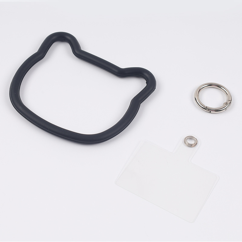 고양이귀 실리콘 팔찌-블랙