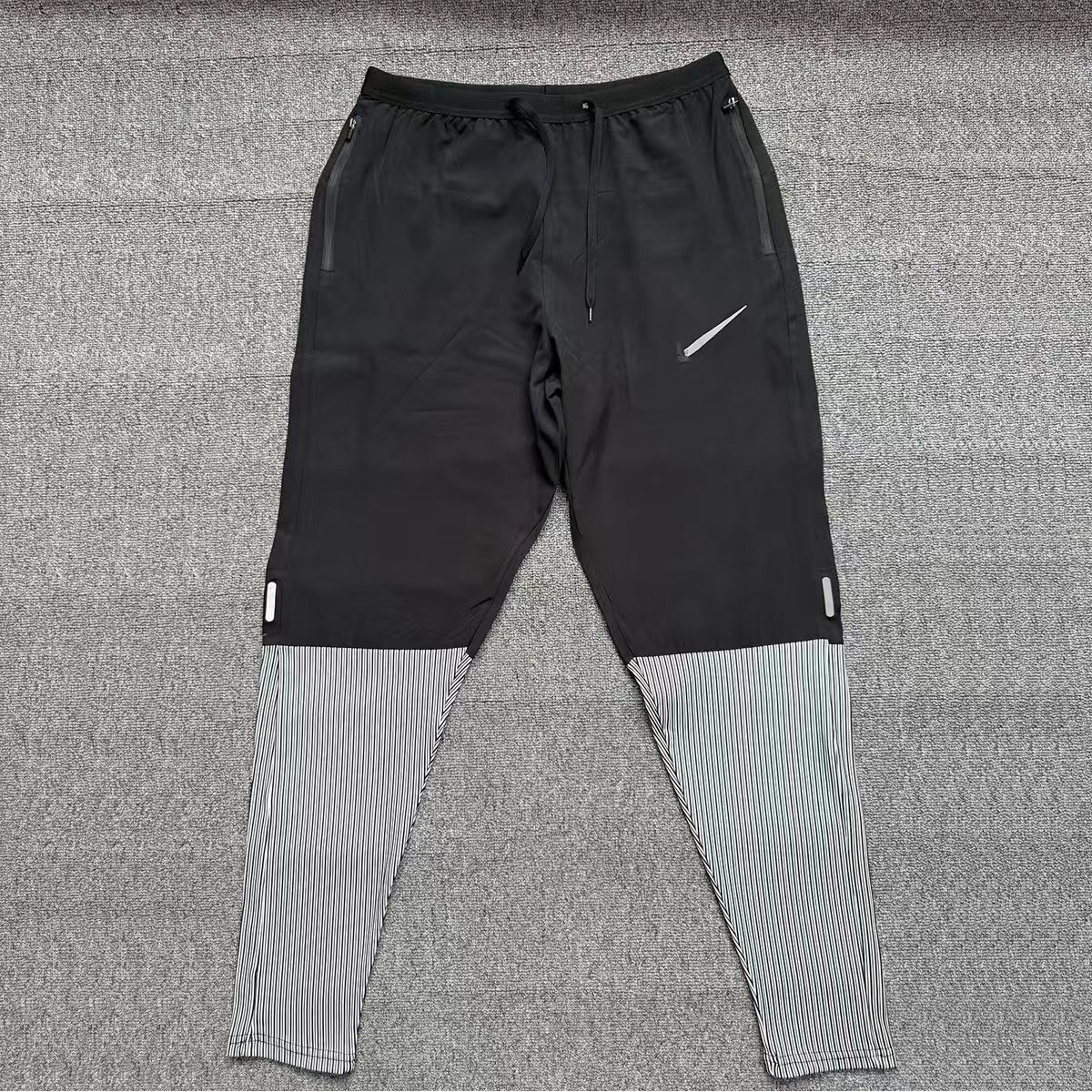 Foreign trade sportswear style quick-drying men's and women's training running breathable ribbed sports pants long pants woven casual tennis