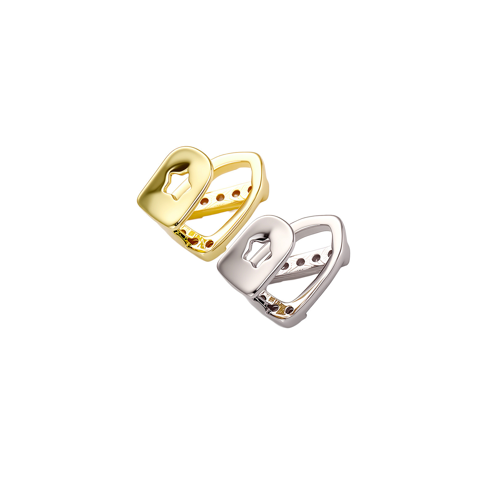 Full Diamond Cross Strap Dental Grill Trendy Single Tooth Accessory_voghion.com