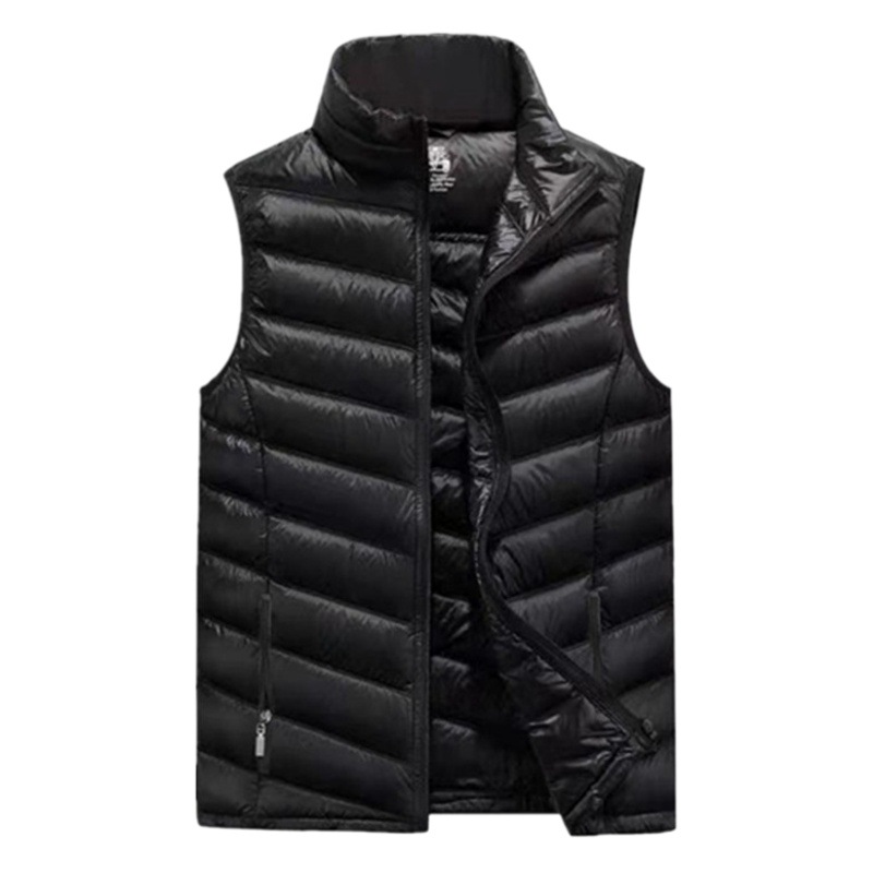 2025 autumn and winter new cotton-padded jacket men's waistcoat down cotton men's vest men's stand collar waistcoat warm men's waistcoat