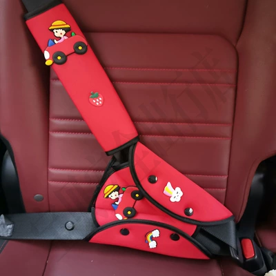 Set for Car Use, Universal | Seat belt shoulder pad - red-driving-pill-set