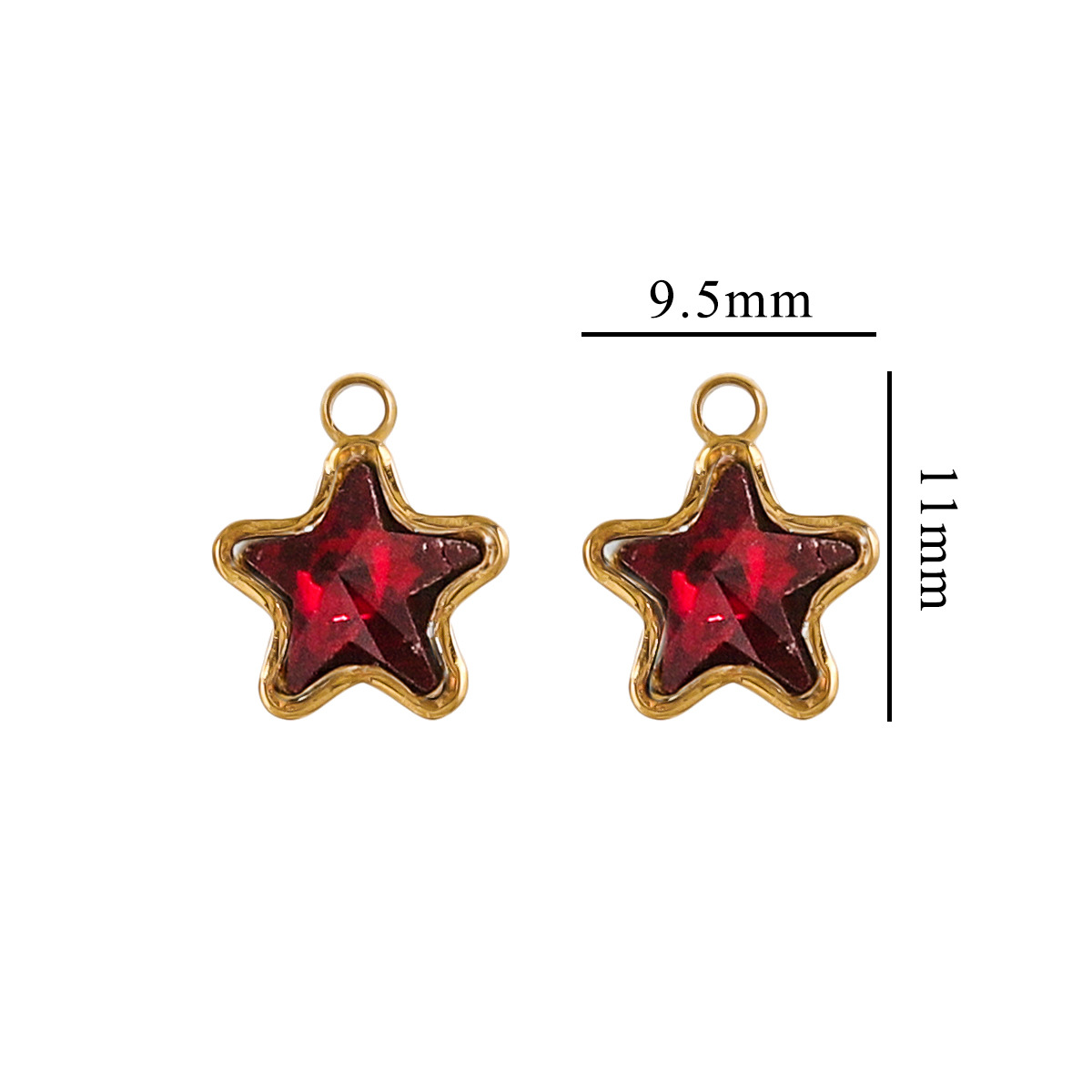 Colgante de cristal de color de acero inoxidable pentacolgante de nuevo collar colgante DIY accesorios joyería