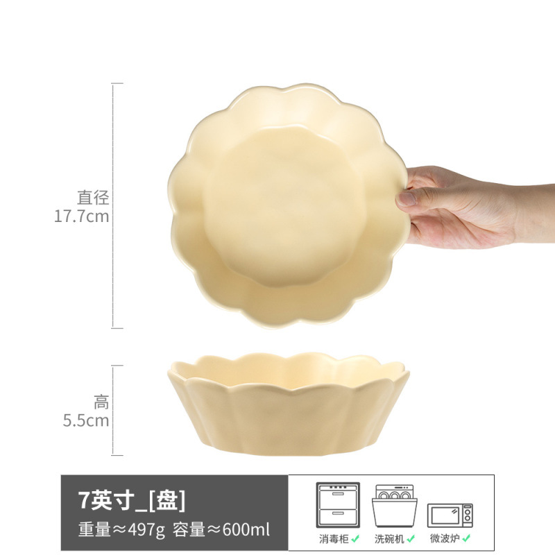 Gran colección de cuencos hermosos, cuencos de sopa de cerámica de color sólido retro, cuencos de fideos, ensaladeras de frutas redondas, vajillas para el hogar al por mayor