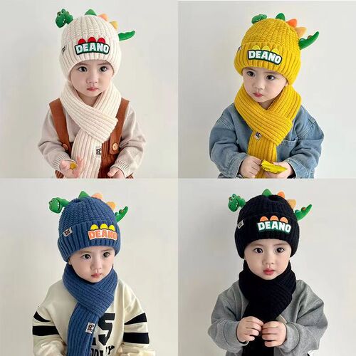 Children's hats for boys in autumn and winter, cute and super cute knitted woolen hats for girls, windproof ear protection, baby thickened warm hats