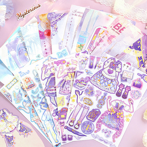 Princess Makeup Sticker Book for Girls Aged 3 to 6, a Toy Sticker Book for Young Girls