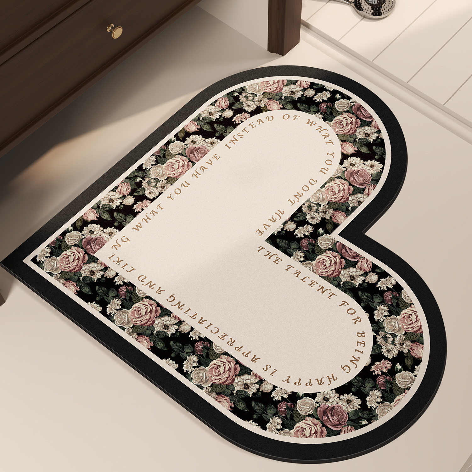 Baño americano absorción alfombra de suelo inodoro almohadilla de barro de diatomeas puerta de entrada alfombra de secado rápido alfombra antideslizante inodoro