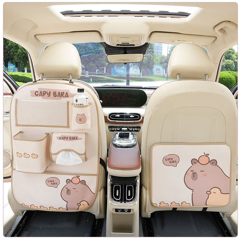 Car Anti-Kick Pad, Rear Seat Back Storage Bag, Kids-Proof Anti-Wear Pad in the Car, Anti-Dirty and Easy-To-Clean Protective Pad