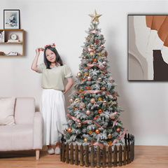 5ZV71.8m flocked Christmas tree encrypted home Christmas decoration falling snow simulation PE window tree pencil saint