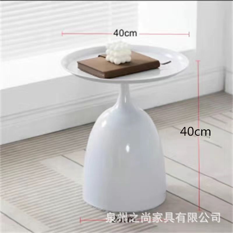 奶油风沙发边几边桌现代简约小茶几网红迷你小圆桌床头小边几移动|undefined