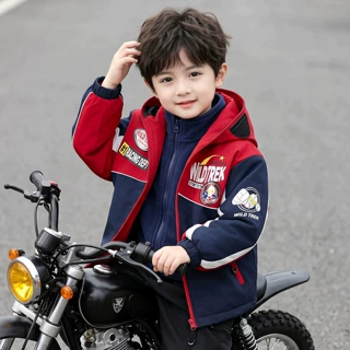 男童秋季机车服外套儿童奥特曼上衣2026新款酷帅男宝秋款连帽衣服