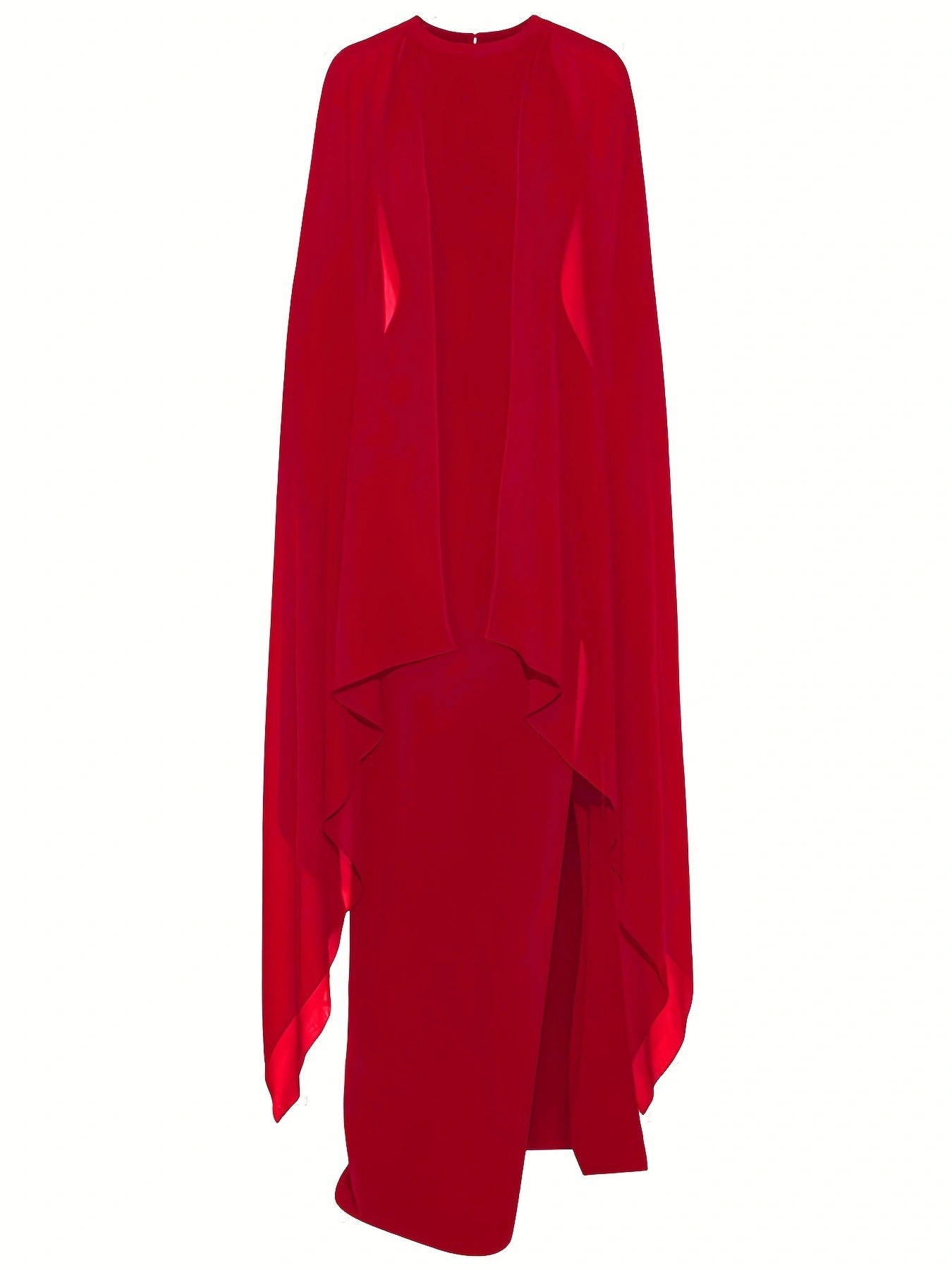 Gran tamaño de comercio exterior transfronterizo de Europa y Estados Unidos para verano nuevo temperamento elegante vestido de cuello redondo de color sólido
