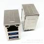 双层带灯usb3rj45a母