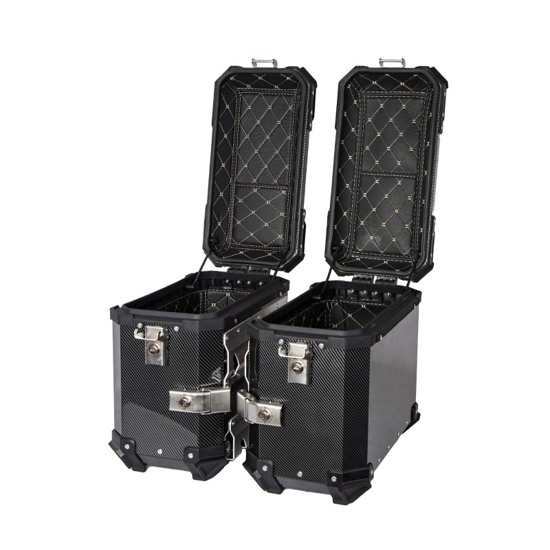 38L Water Transfer Printing Side Box Motorcycle Large Capacity Luggage Box Waterproof Side Hanging Box Motorcycle Accessories Side Tail Box
