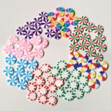 软陶圣诞糖片阿尔卑斯片史莱姆材料 糖果色糖片糖粒仿真蛋糕装饰