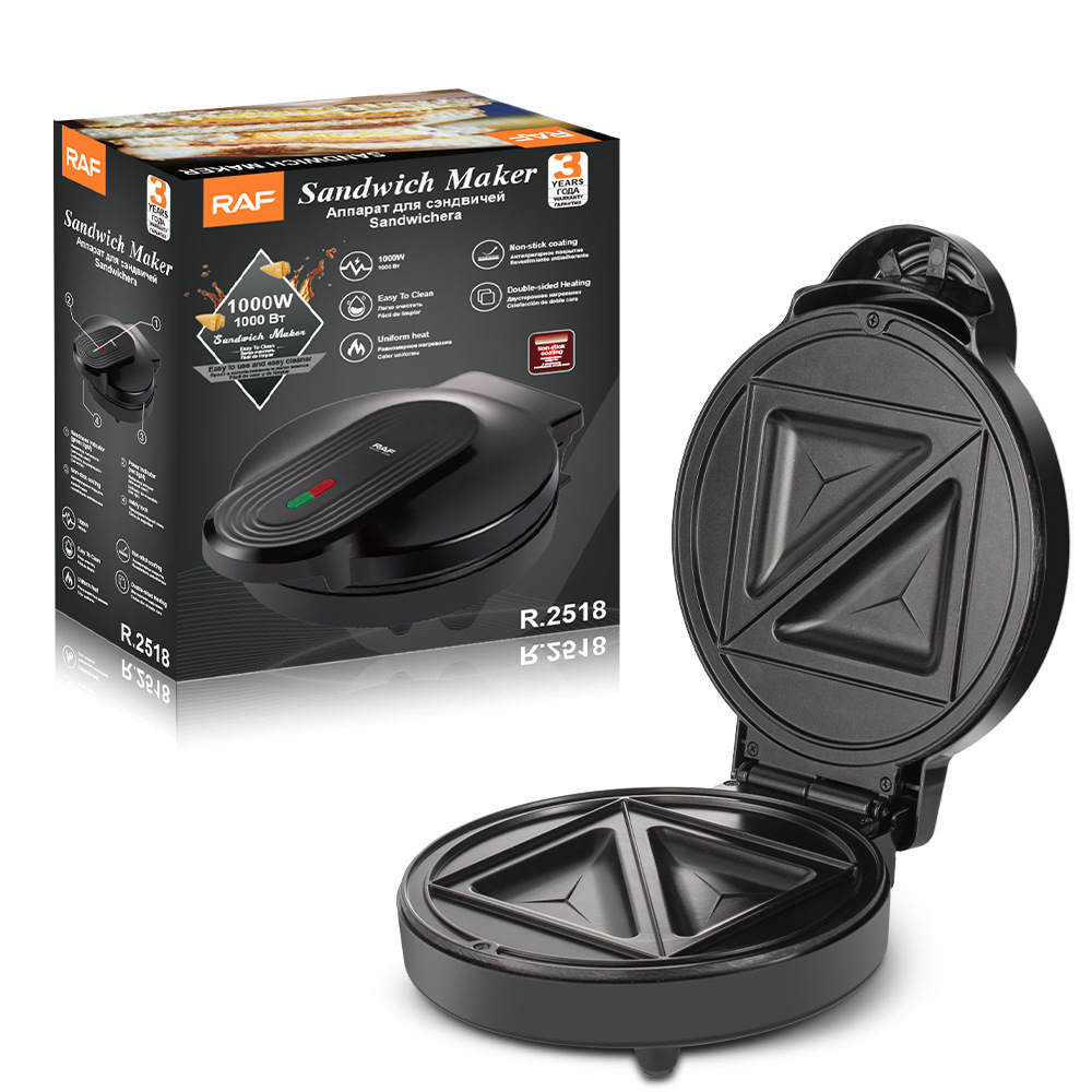 RAF europeo transfronterizo máquina de gofres domésticos nueva máquina de panqueques máquina de panqueques revestimiento antiadherente calefacción uniforme de doble cara