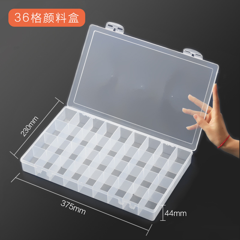 Caja de pintura de polvo de agua 36 cuadrados mini mini gran capacidad portátil de pintura al óleo acrílico 48 cuadrados paleta de acuarela pequeña escritura