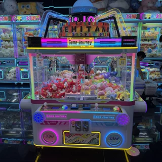 四人位亲自抓公仔钥匙扣挂饰精品机厂家卡片集外贸claw machine