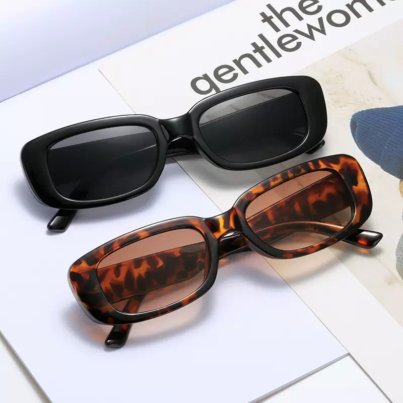 新款时尚近视镜小框太阳镜男女士潮流墨镜长方形渐变太阳眼镜9071