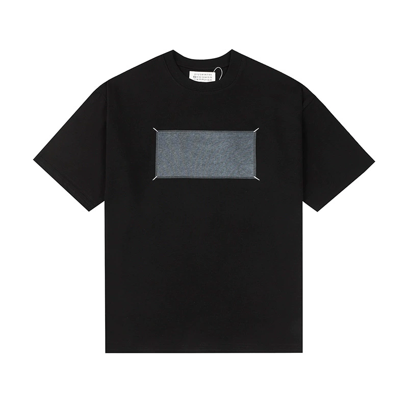 Maison Margiela 24SS коллекция MM6 цифровой узор круглый вырез мужской и женский модный бренд укороченный рукав футболка серия