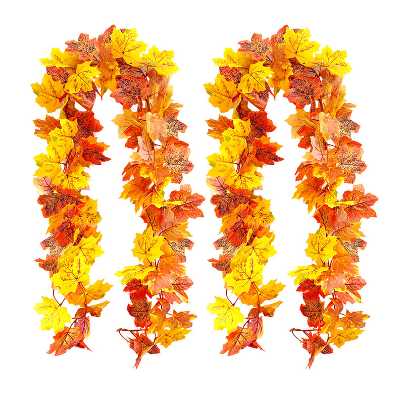 Cross-Border Artificial Autumn Maple Leaf Rattan Thanksgiving Artificial Fake Leaves Halloween Harvest Festival Rattan Vine Decoration Cross-Border Artificial Autumn Maple Leaf Rattan Thanksgiving Artificial Fake Leaves Halloween Harvest Festival Rattan Vine Decoration