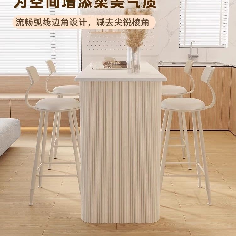 Light Luxury Rock Board Bar Table Home Living Room Kitchen Side Partition Bar Balcony Wall Pass Small Apartment High-foot Table