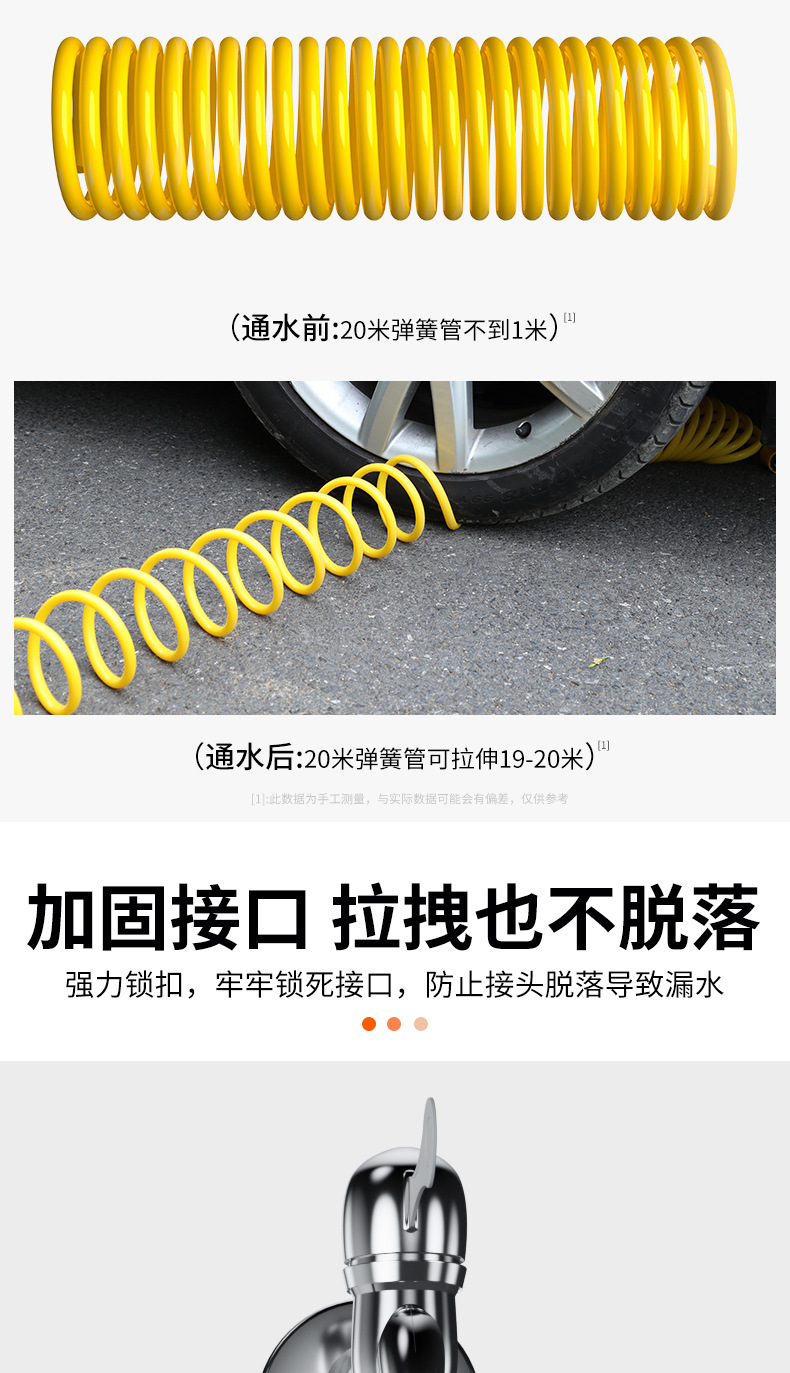 Car washing water gun high pressure household nozzle washing watering balcony telescopic pressurized water hose brush car cleaning artifact