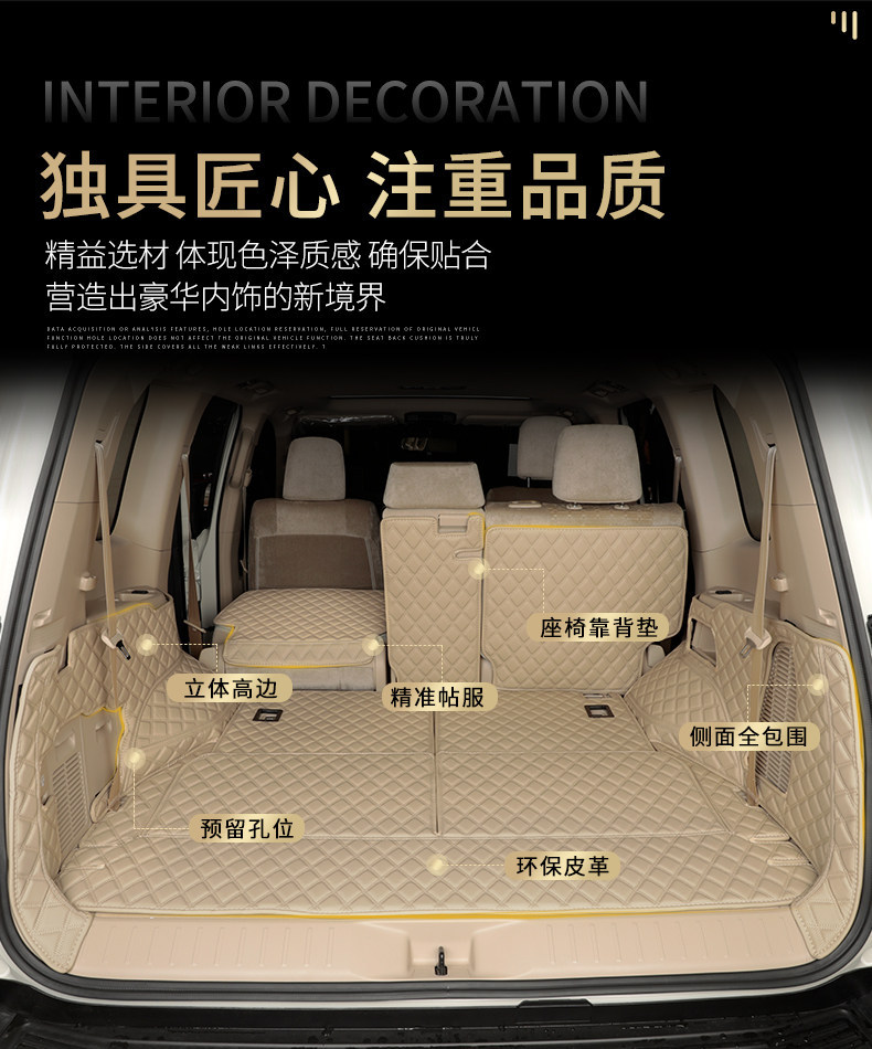 23-25 New Model Land Cruiser Trunk Mat Lc300 Full Surround Rear Compartment Mat Lc71 Land Cruiser Modification
