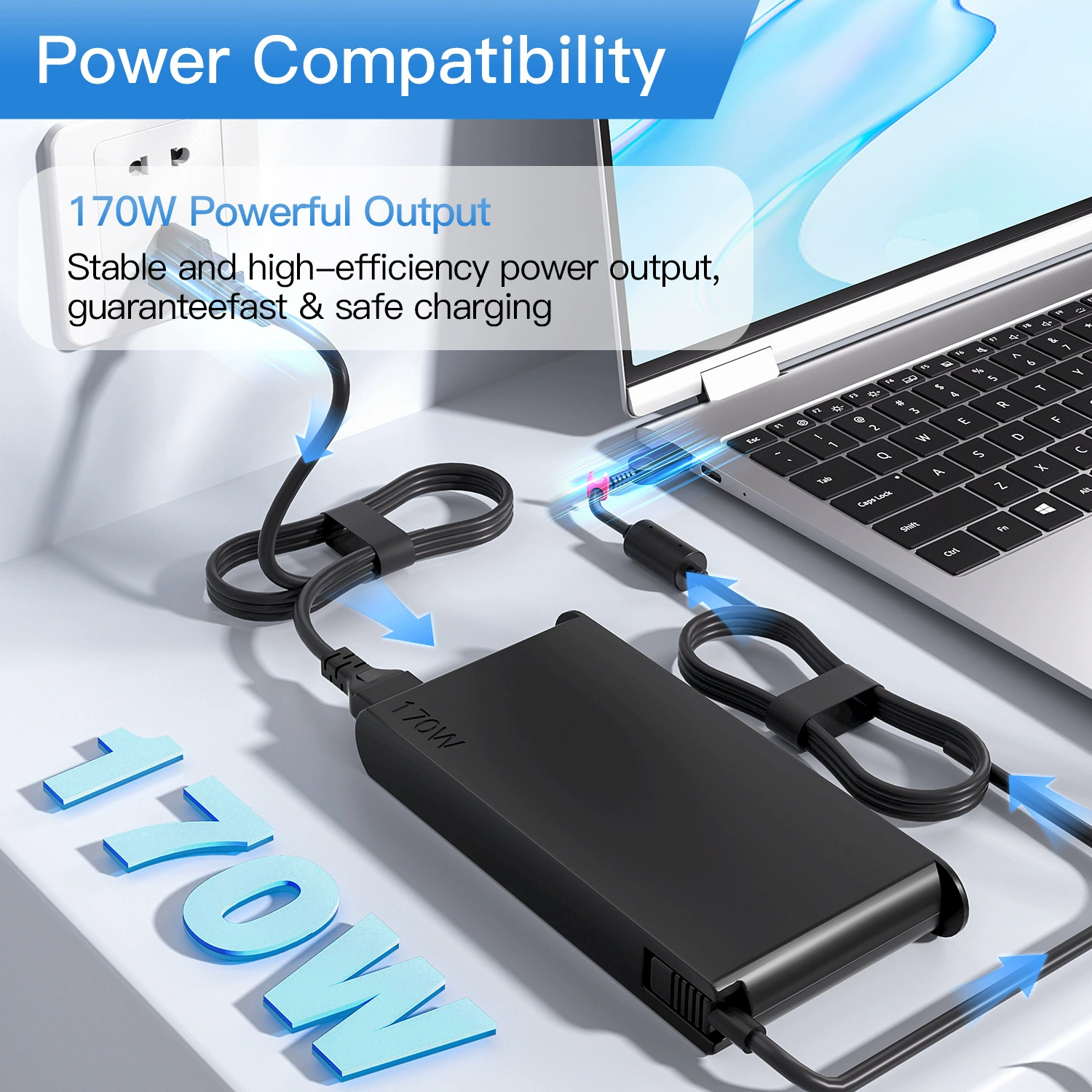 Lenovo, совместимый зарядный адаптер для ноутбука, блок питания, 170W
