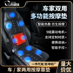 跨境爆款车载电动按摩坐垫全身按摩仪车家两用加热按摩垫工厂直销
