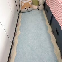 可爱仿羊绒耐磨防滑卧室地毯客厅茶几奶油风地垫600-1200g热卖