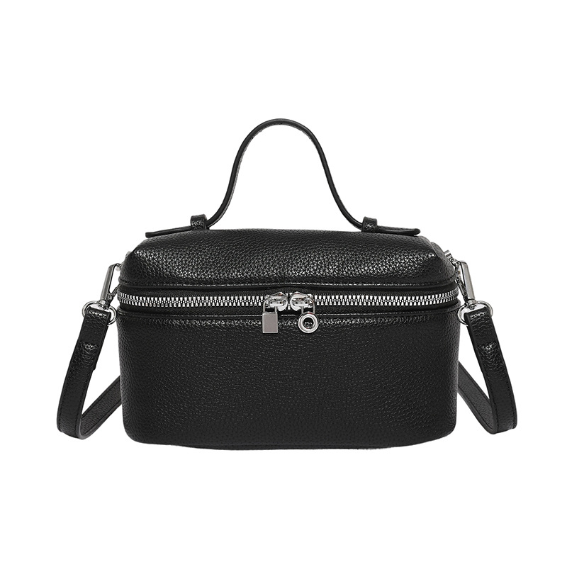 Bolso de textura transfronteriza 2025 verano nuevo bolso femenino retro patrón de lichi bolso de hombro simple y versátil bolso de mensajero