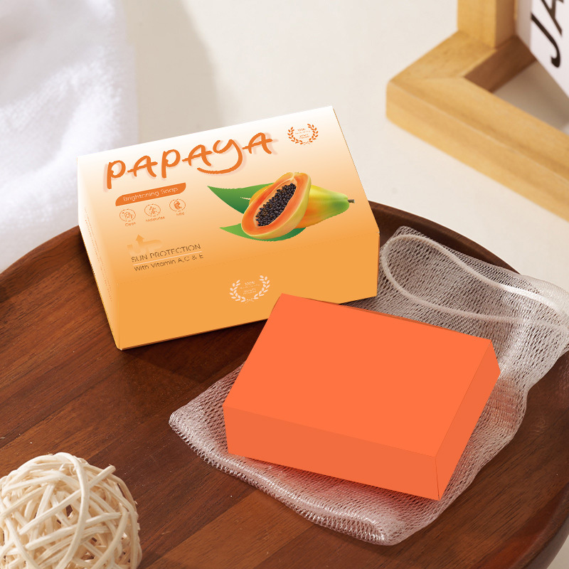 Comercio exterior transfronterizo Europa, América, África Jabón de ácido kójico, limón, jengibre y papaya Jabón artesanal Jabón hecho a máquina Jabón de aceites esenciales Jabón para baño