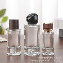 批发100ml15卡口富士山底透明玻璃香水瓶按压式喷雾瓶便携式分装