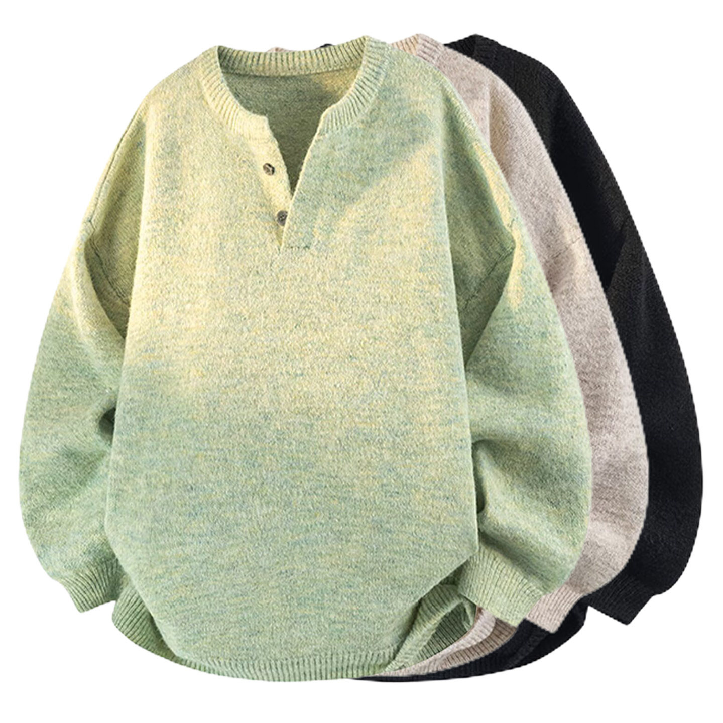 Explosiones transfronterizas de tamaño europeo gran tamaño henry cuello jersey suéter hombre otoño invierno alta sensación de fábrica de suéter perezoso al por mayor