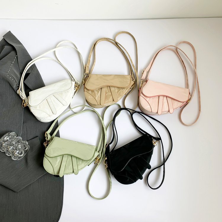 Mini Bolso de Hombro para Mujer de Sintético PU con Costuras Decorativas para Uso Diario
