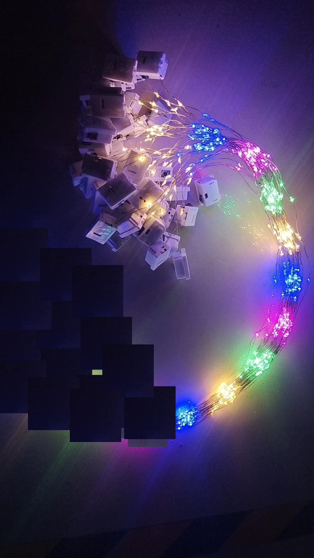 LED copper wire string lights, battery-powered (LR44/2032), waterproof, multi-length & color modes