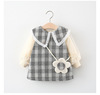 Autumn children's set girl's, girl's skirt, dress with sleeves, Chanel style, long sleeve, wholesale