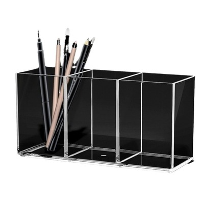 亚克力化妆刷收纳筒梳妆台整理桌面彩妆化妆品口红笔筒轻奢高级感
