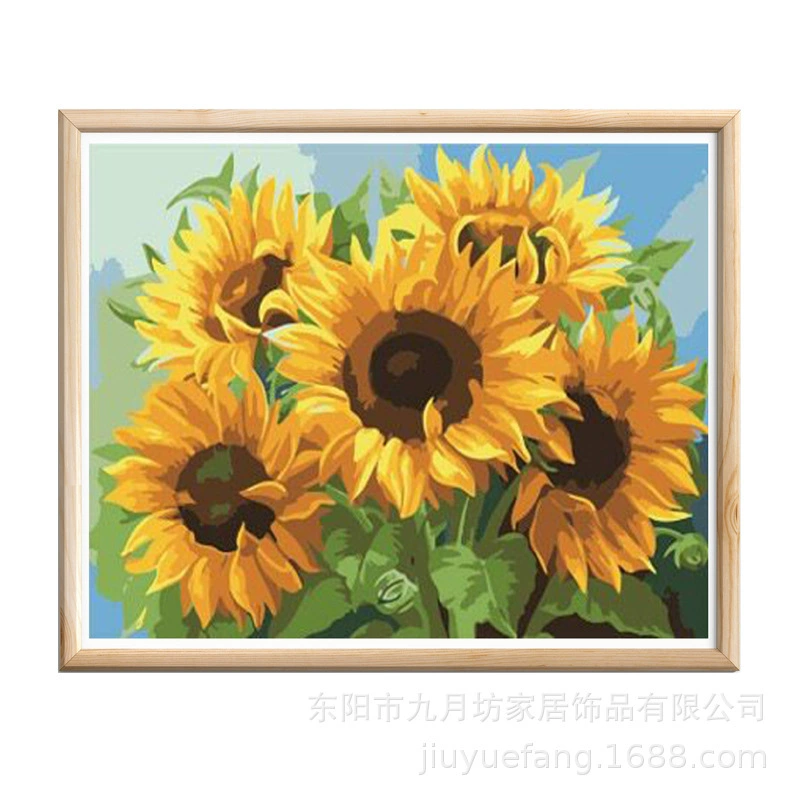 5D алмазная картина (diamond painting) 30×40 см, подсолнух/тигр/пейзаж, полный набор DIY